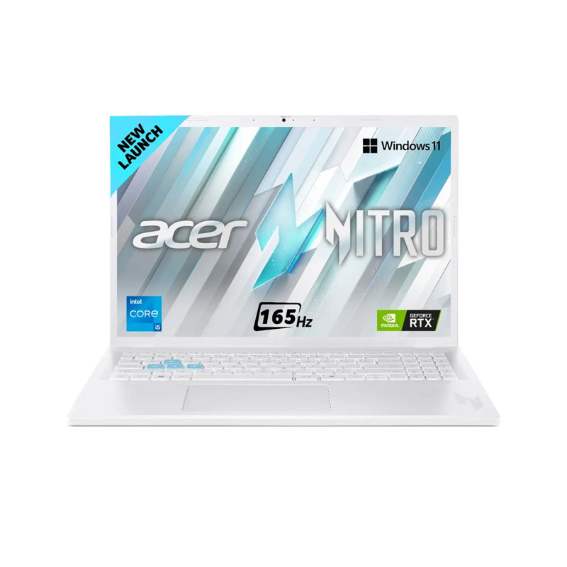 Picture of Acer Nitro Lite - Intel Corei5-13420H 16" (40.64 cm) NL16-71G Gaming Laptop  (16GB/ 512GB SSD/ WUXGA IPS 165Hz/ NVMe SSD RTX 3050 6G-GDDR6/ Backlit Keyboard/ Windows 11 Home/ 1Year Warranty/ Pearl White/ 1.95kg)